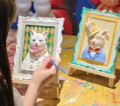 3D貓貓浮雕畫彩繪工作坊