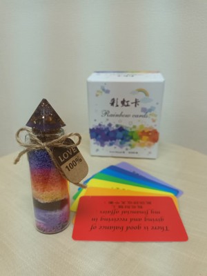 迷你水晶能量塔彩沙瓶x彩虹卡工作坊